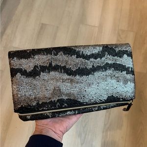 Stella & Dot metallic clutch